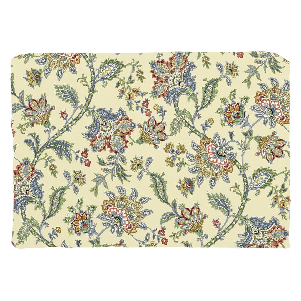 Chintz Cotton Pillows Lemon Sage Blue