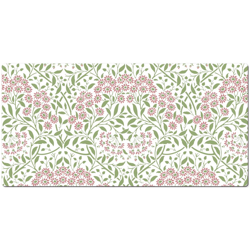 William Morris Desk Mat Wildflower Pink Green