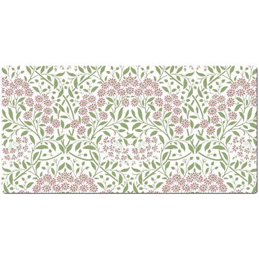 William Morris Desk Mat Wildflower Pink Green