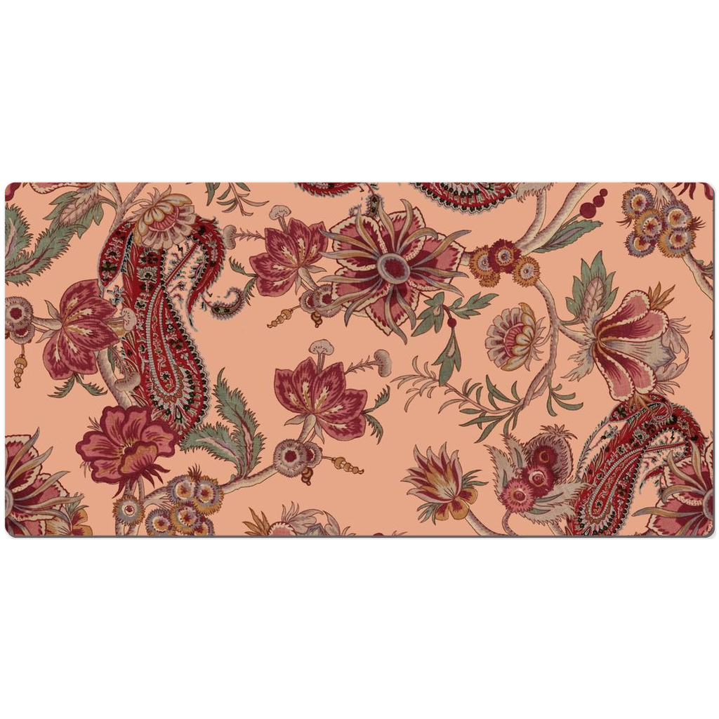 Wrotham Chintz Desk Mat Pink Red Floral