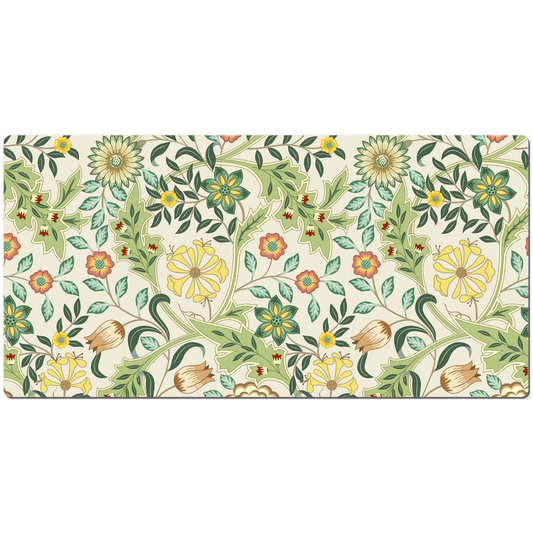 William Morris Desk Mat Wilhelmina Yellow Floral