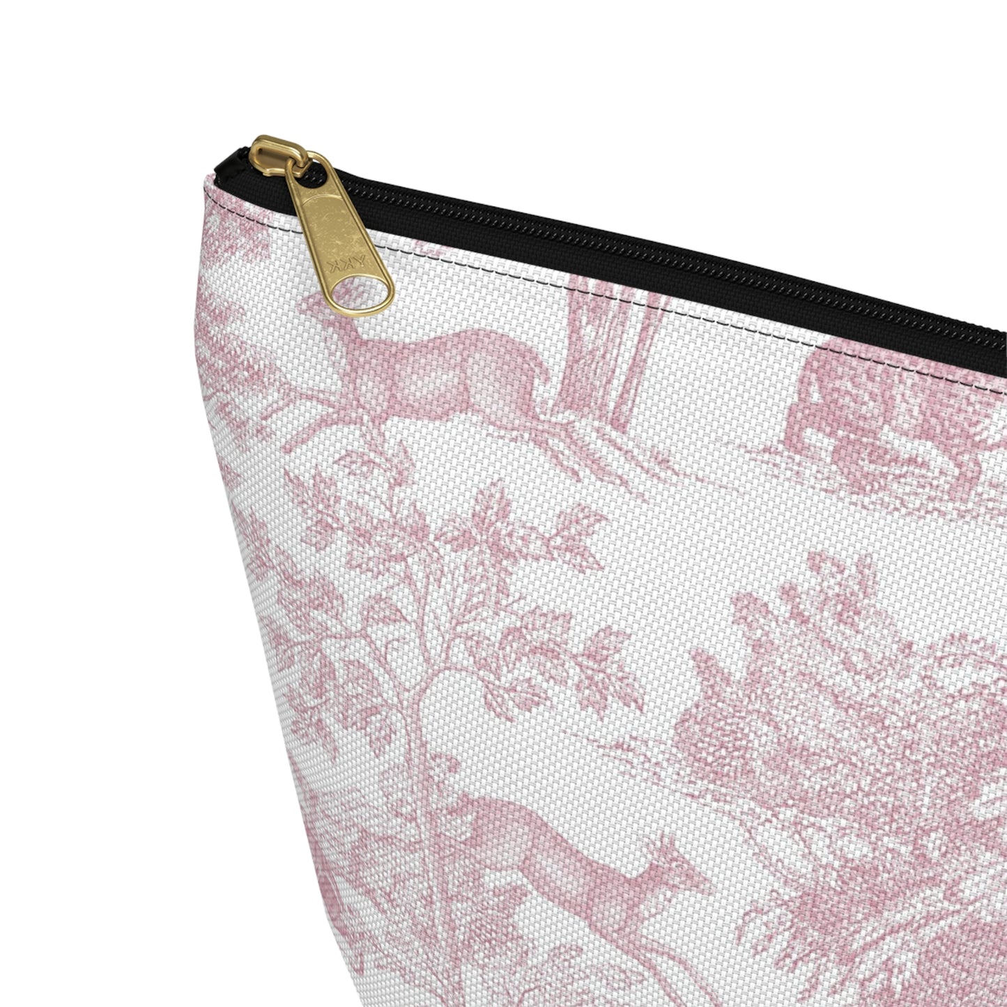 Pink Tiger Jungle Toile de Jouy Toiletries Bag