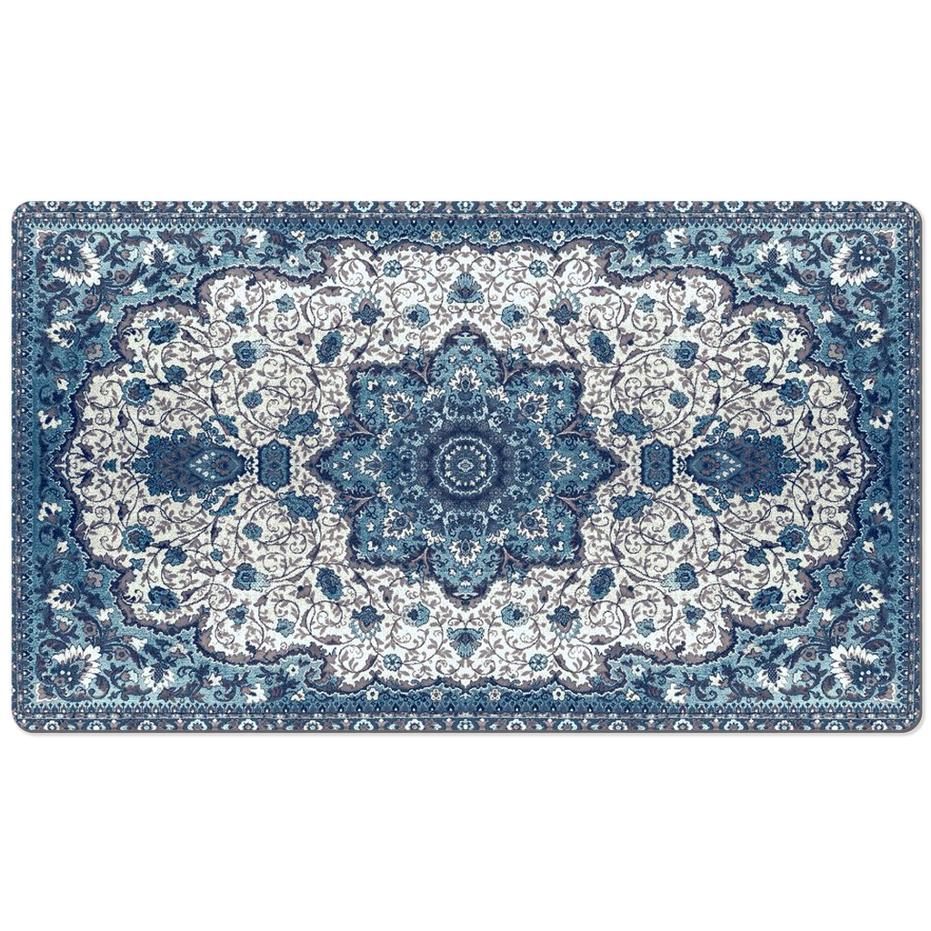 Artemesia Persian Desk Mat Antique Blue Cream