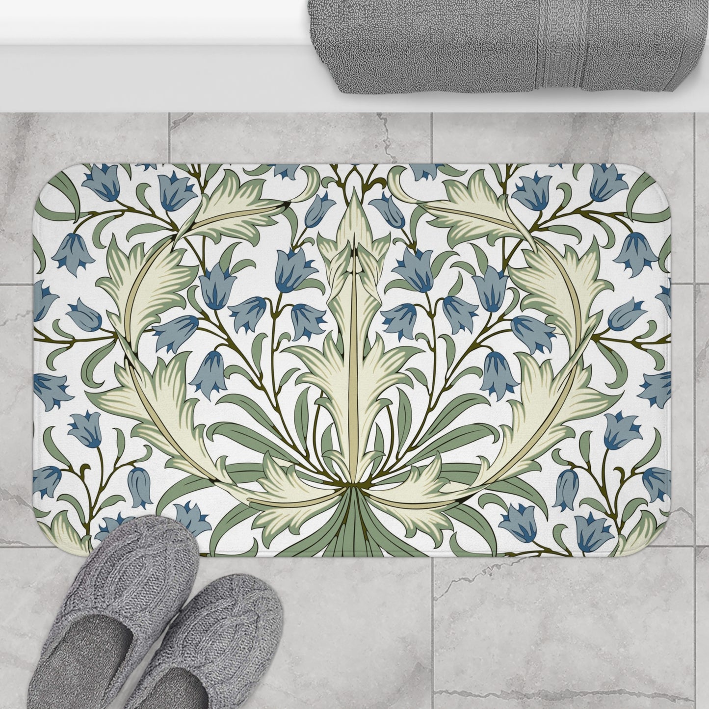 William Morris Bath Mat Bluebell