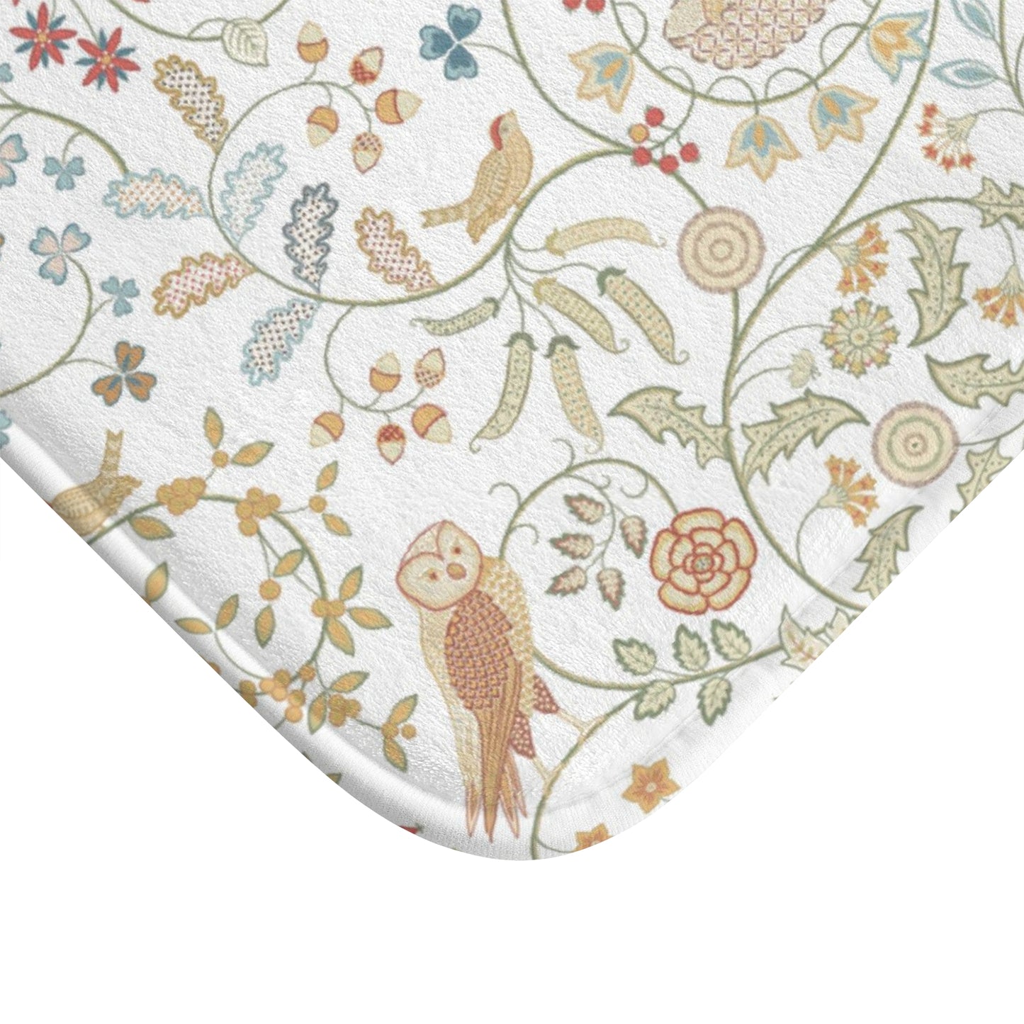 William Morris Bath Mat Newill Owl