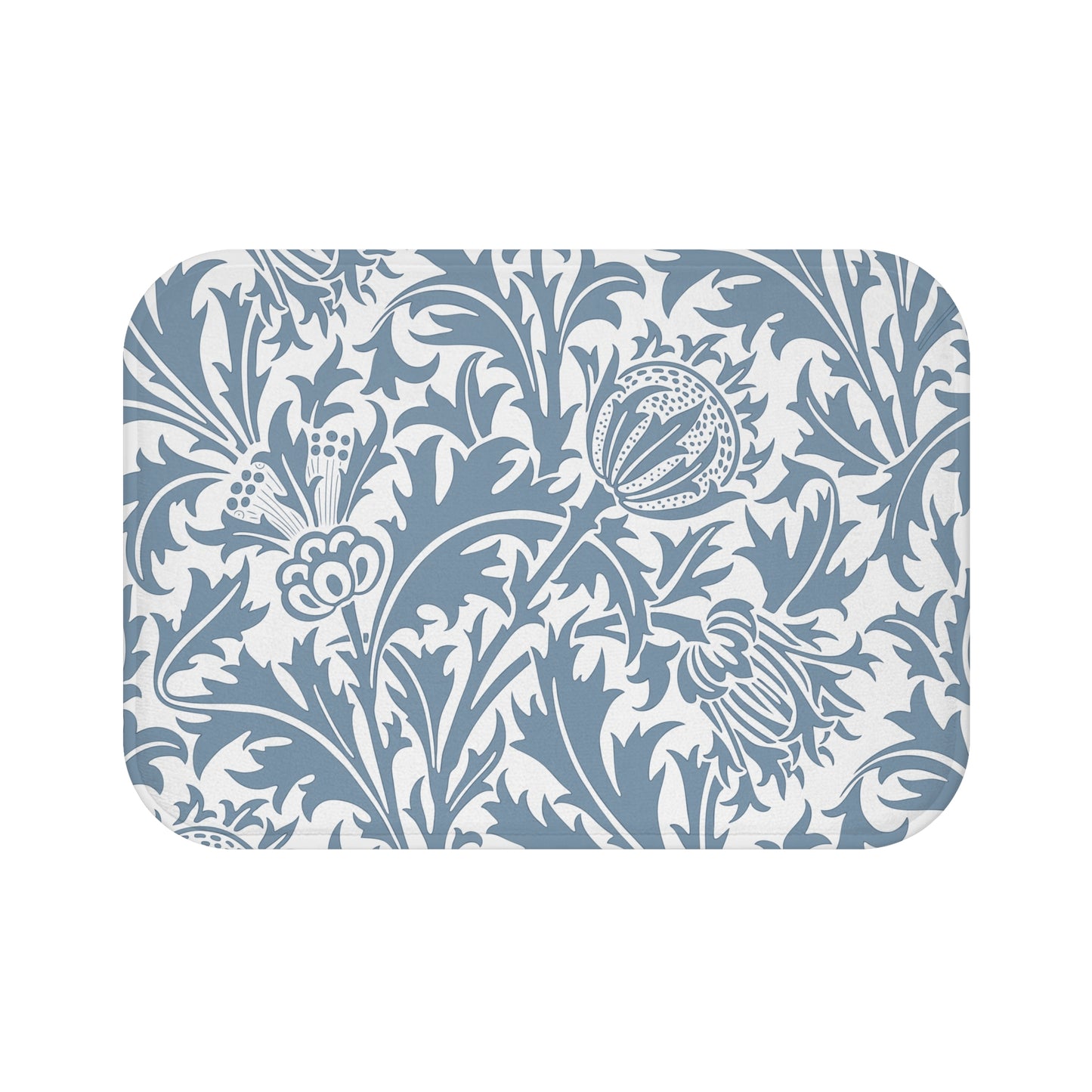 William Morris Bath Mat Thistle Blue