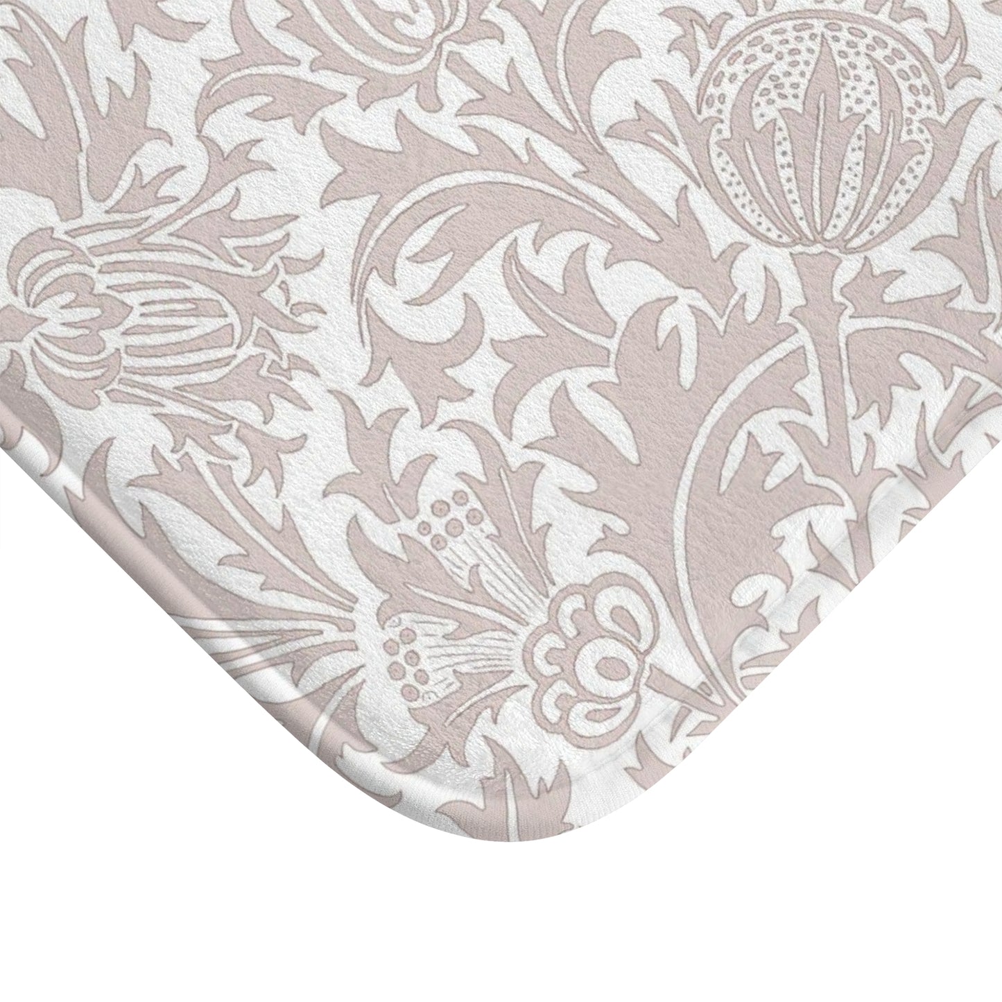 William Morris Bath Mat Thistle Beige