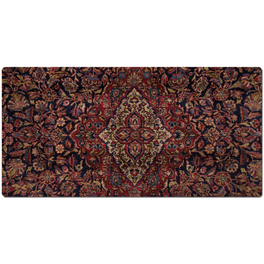 Shahbanu Persian Desk Mat Antique Black Burgundy