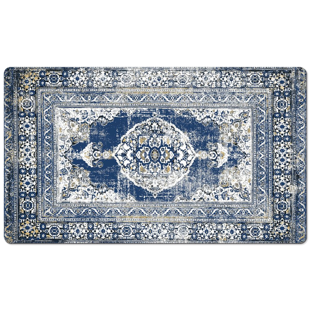 Gasperina Persian Desk Mat Antique Faded Blue White