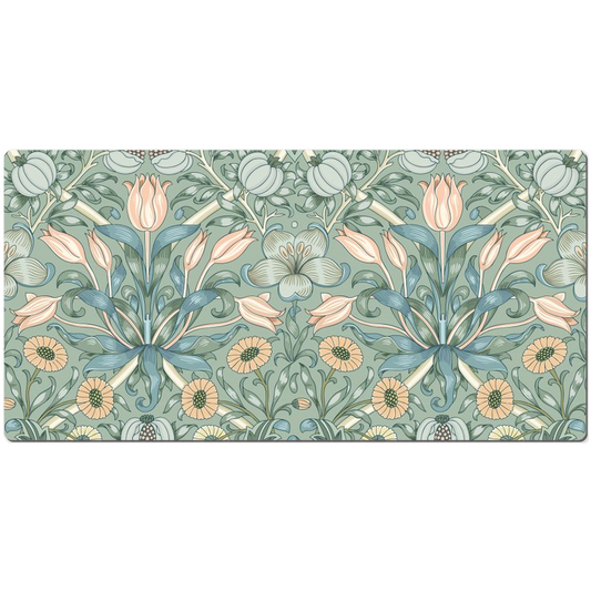 William Morris Desk Mat Duck Egg Blue Floral