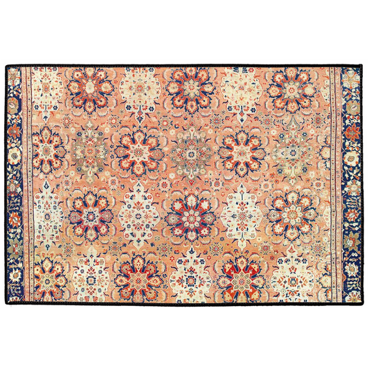 Ziegler Persian Indoor/Outdoor Floor Mat Antique Peach Pink