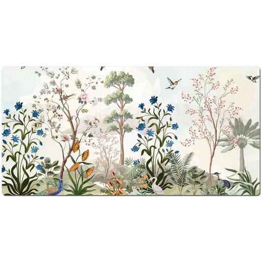 Chinoiserie Desk Mat Magical Bird Garden