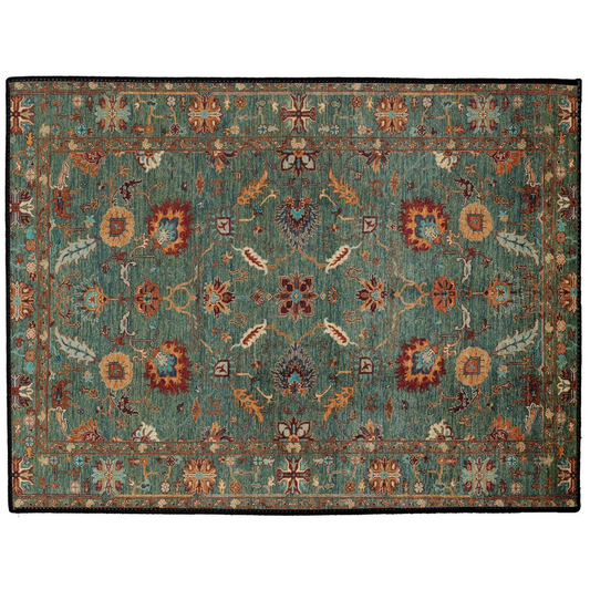 Kashmar Persian Indoor/Outdoor Floor Mat Forest Green Bronze