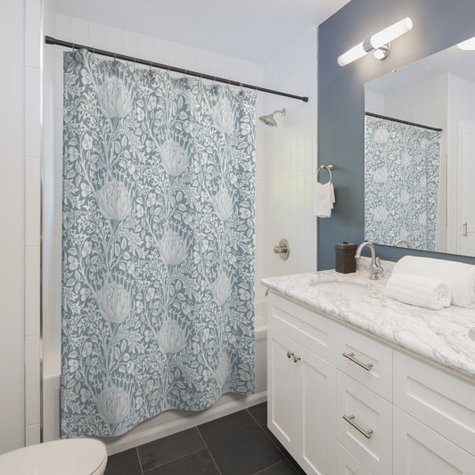 William Morris Artichoke Soft Blue Shower Curtain