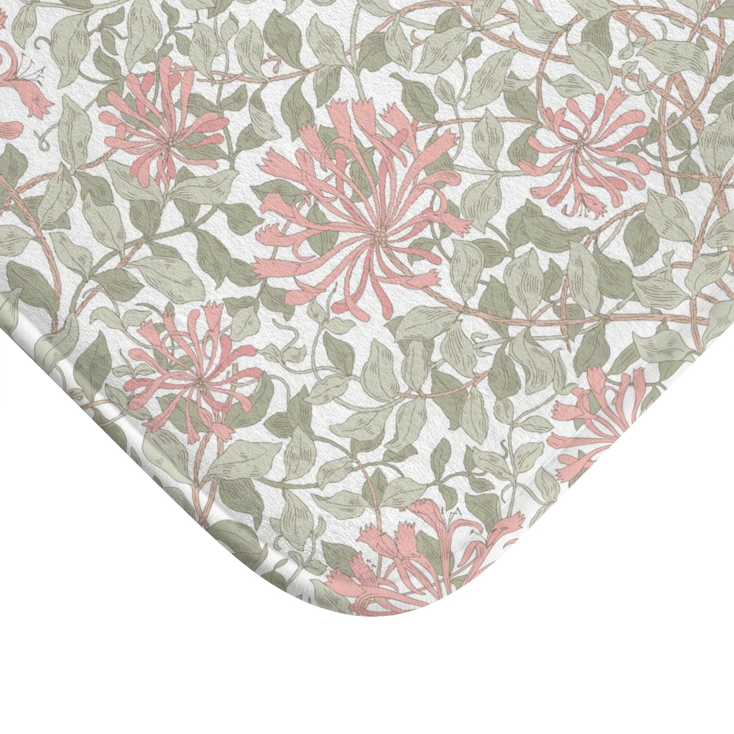 William Morris Bath Mat Honeysuckle Soft Green