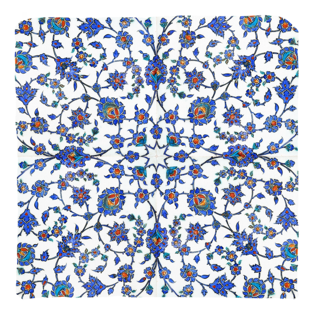 Izmir II Ottoman Cotton Pillows Blue Purple