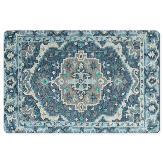 Qajar Persian Desk Mat Antique Blue Gray