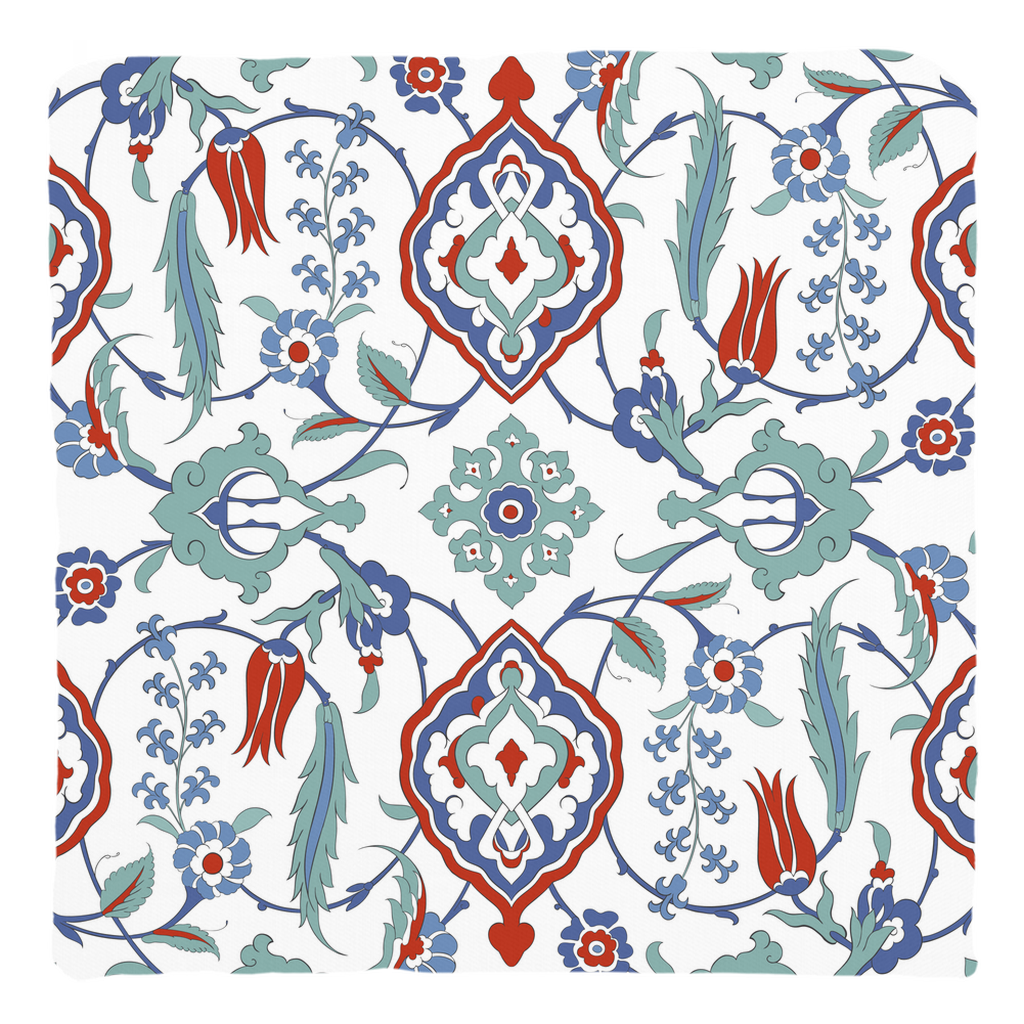 Sara Ottoman Cotton Pillows Blue Mint Red