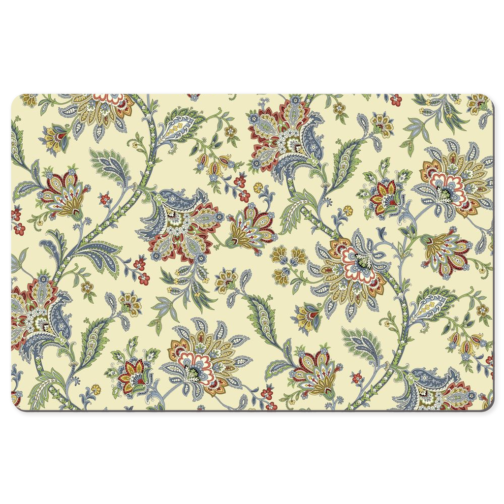 Chawton Chintz Desk Mat Lemon Blue Floral