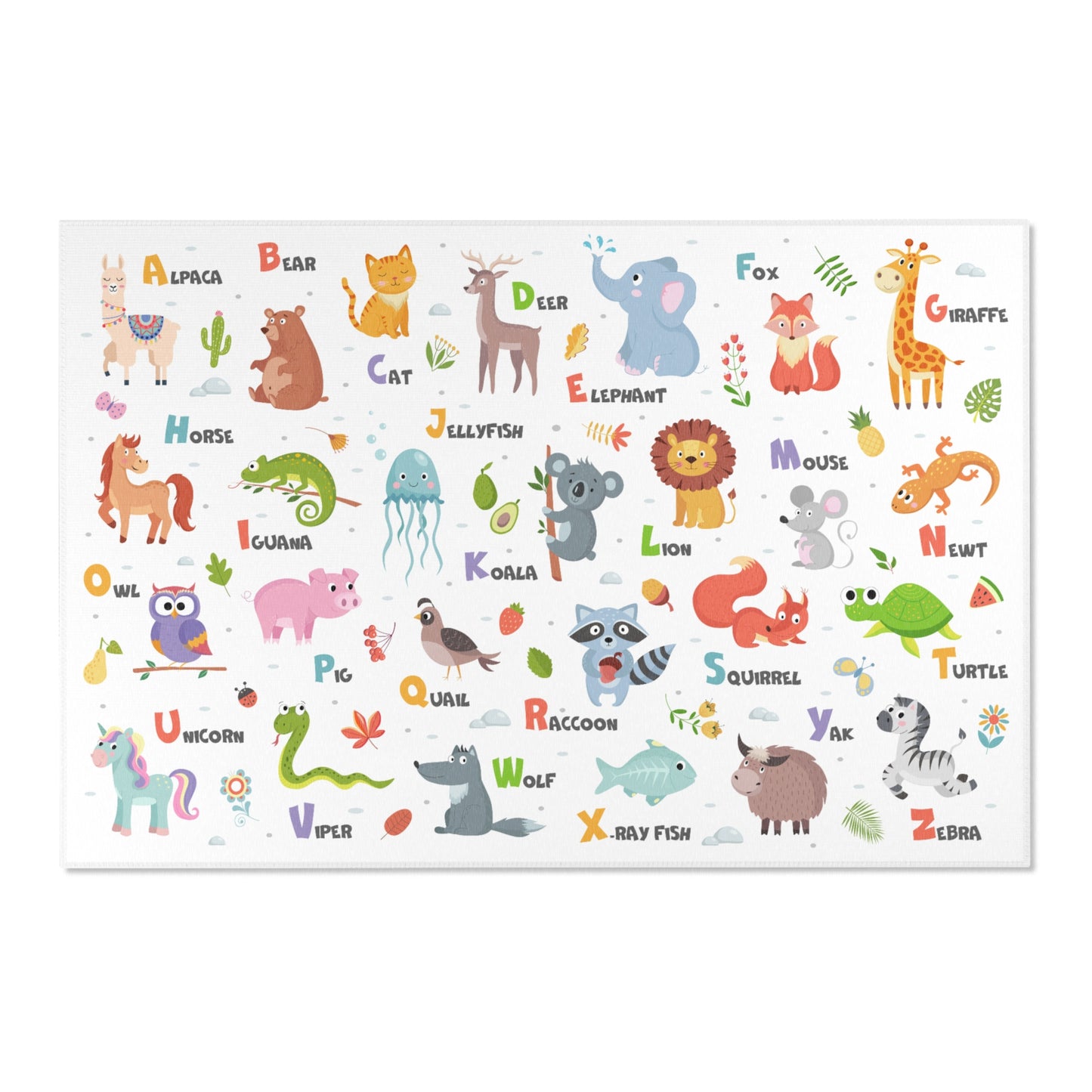 Animal Alphabet Nursery Rug Play Mat