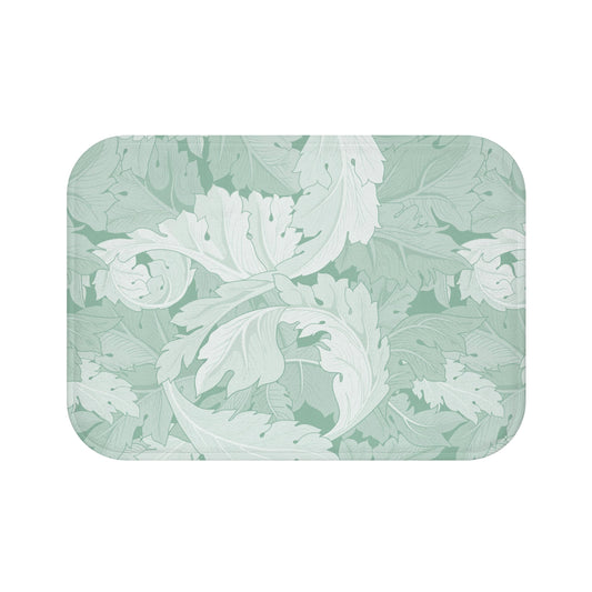 William Morris Bath Mat Aqua Acanthus