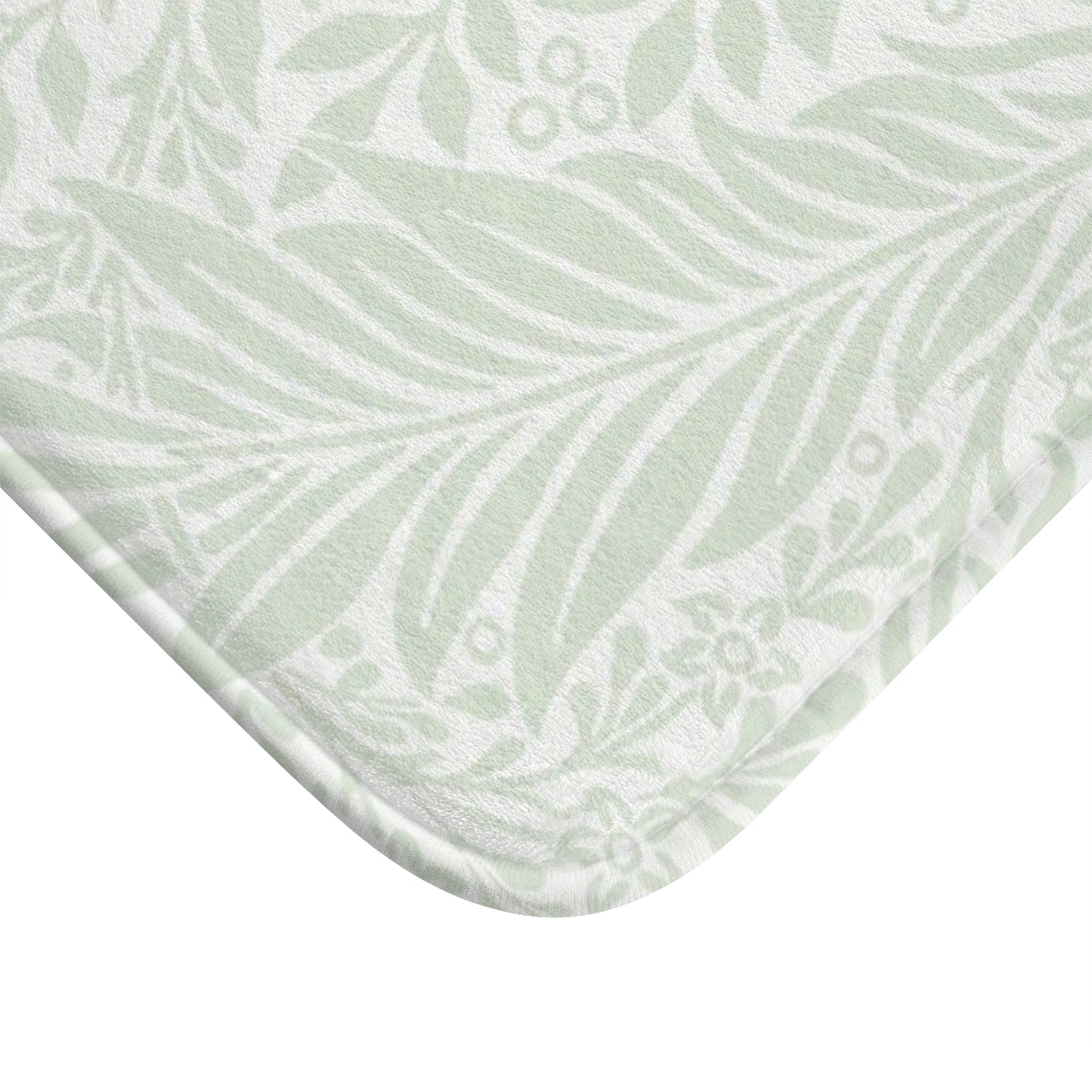 William Morris Bath Mat Larkspur Mint Aqua