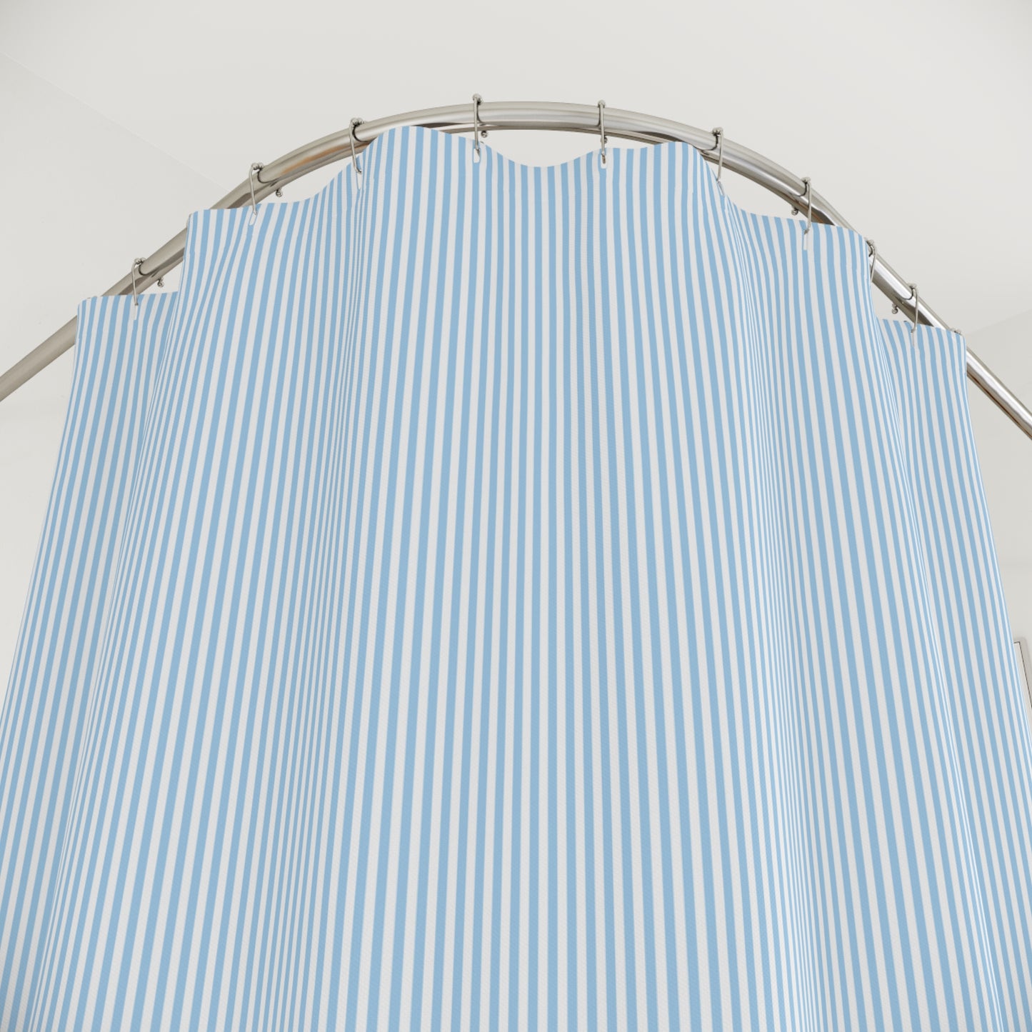 Seersucker Stripe Shower Curtain Light Blue & White