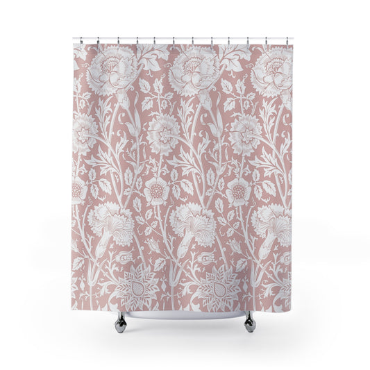 William Morris Pink & Rose Shower Curtain
