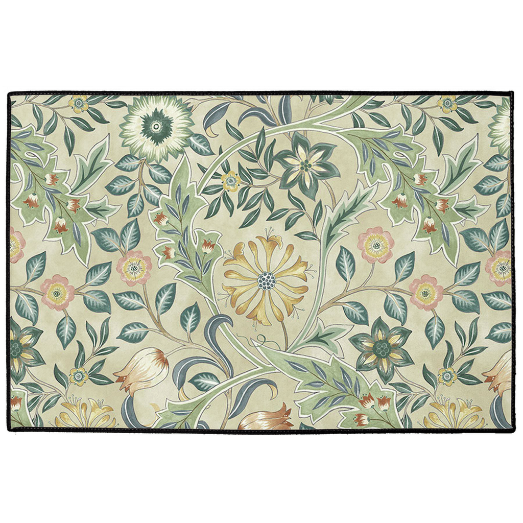 Wilhelmina Indoor/Outdoor Floor Mat William Morris Orkney Sage Green