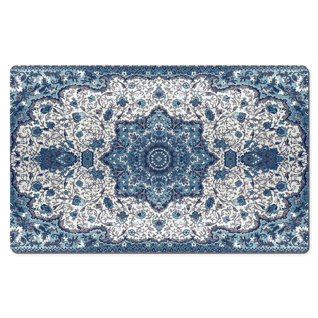 Artemesia Persian Desk Mat Antique Blue Cream