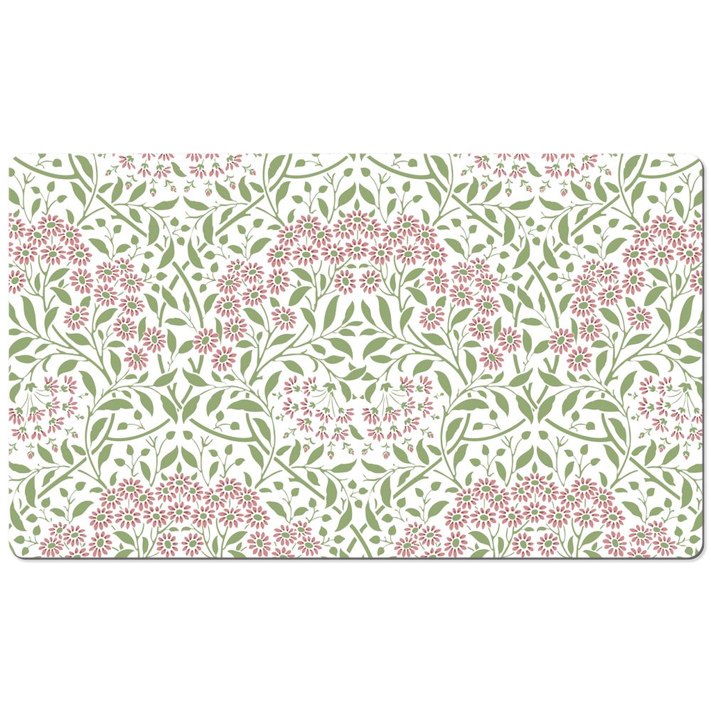 William Morris Desk Mat Wildflower Pink Green