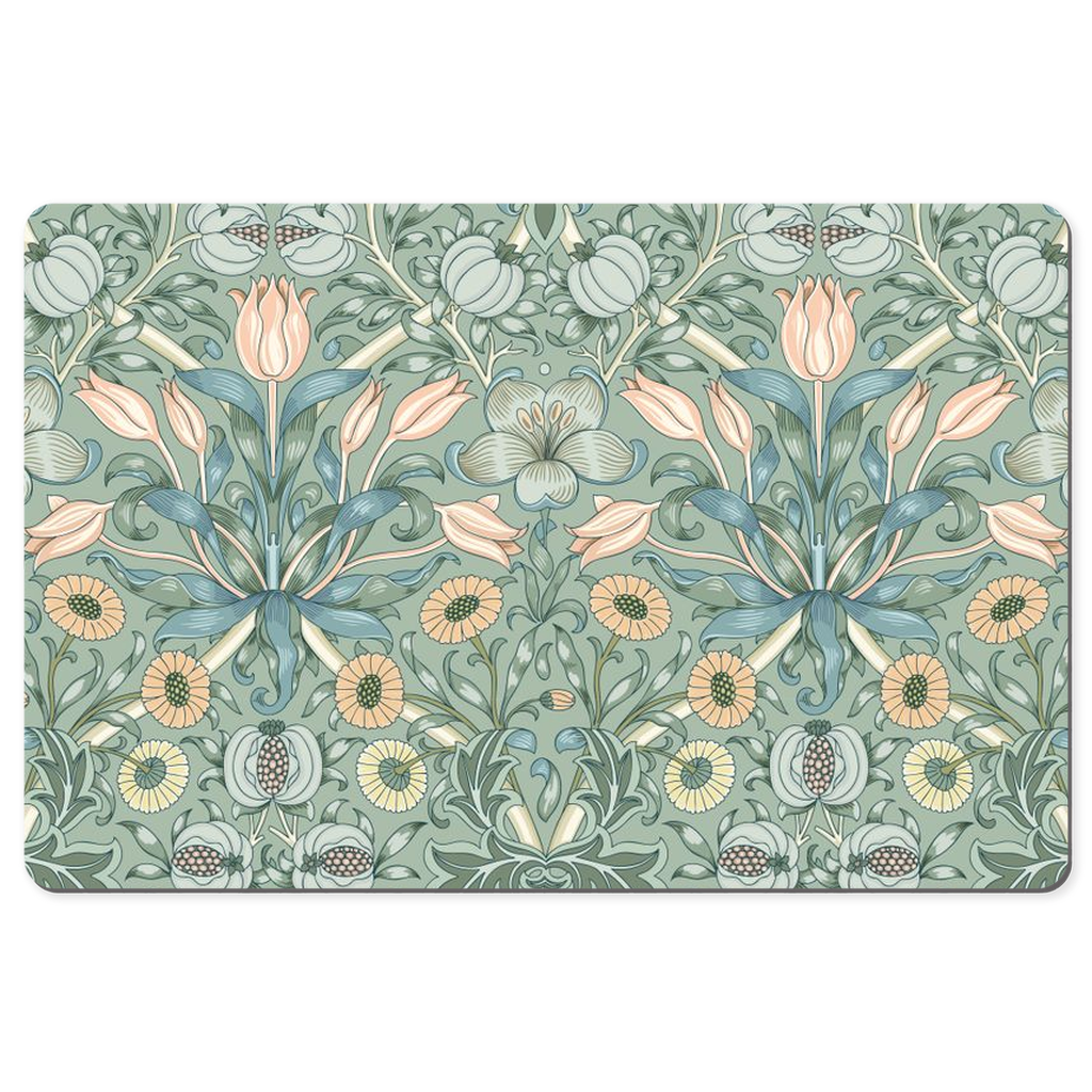 William Morris Desk Mat Duck Egg Blue Floral