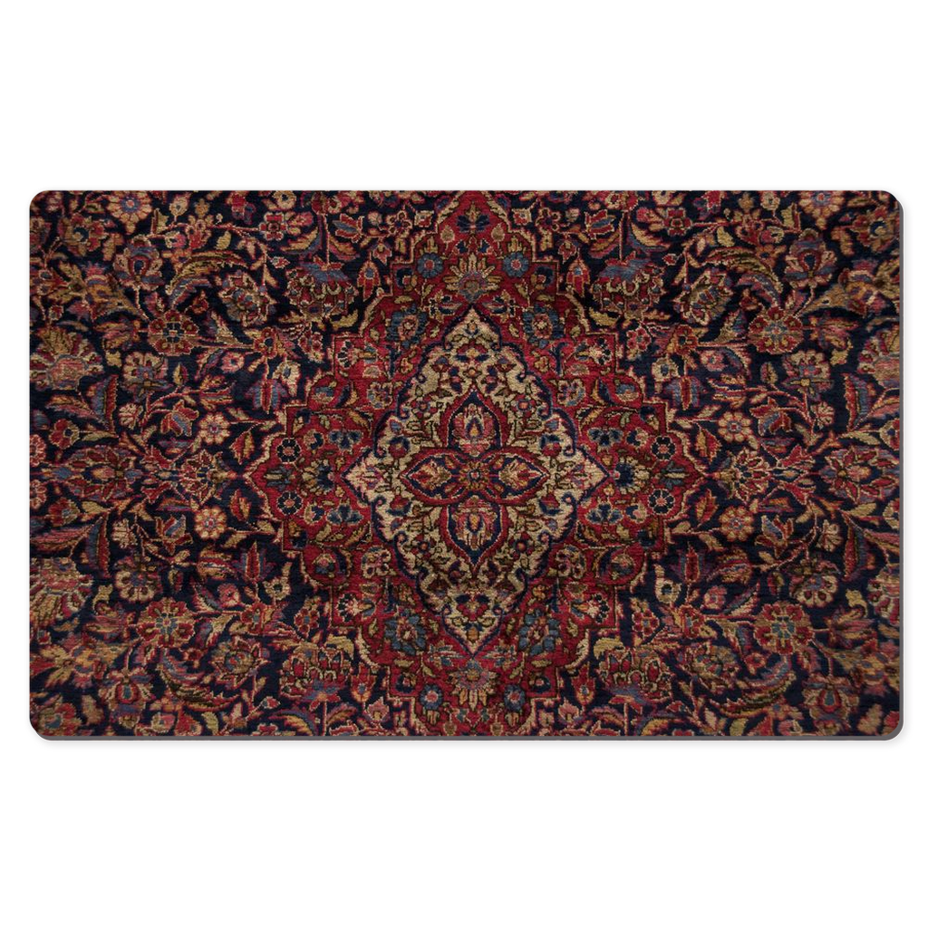 Shahbanu Persian Desk Mat Antique Black Burgundy