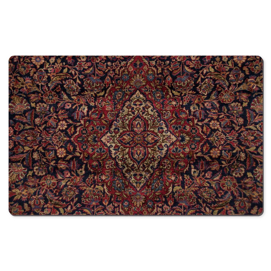 Shahbanu Persian Desk Mat Antique Black Burgundy