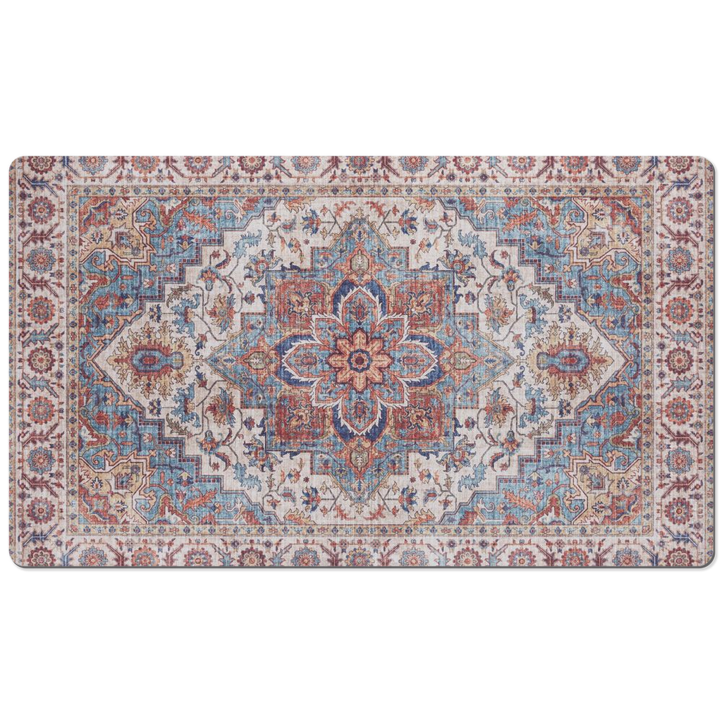 Arya Persian Desk Mat Antique Blue Red