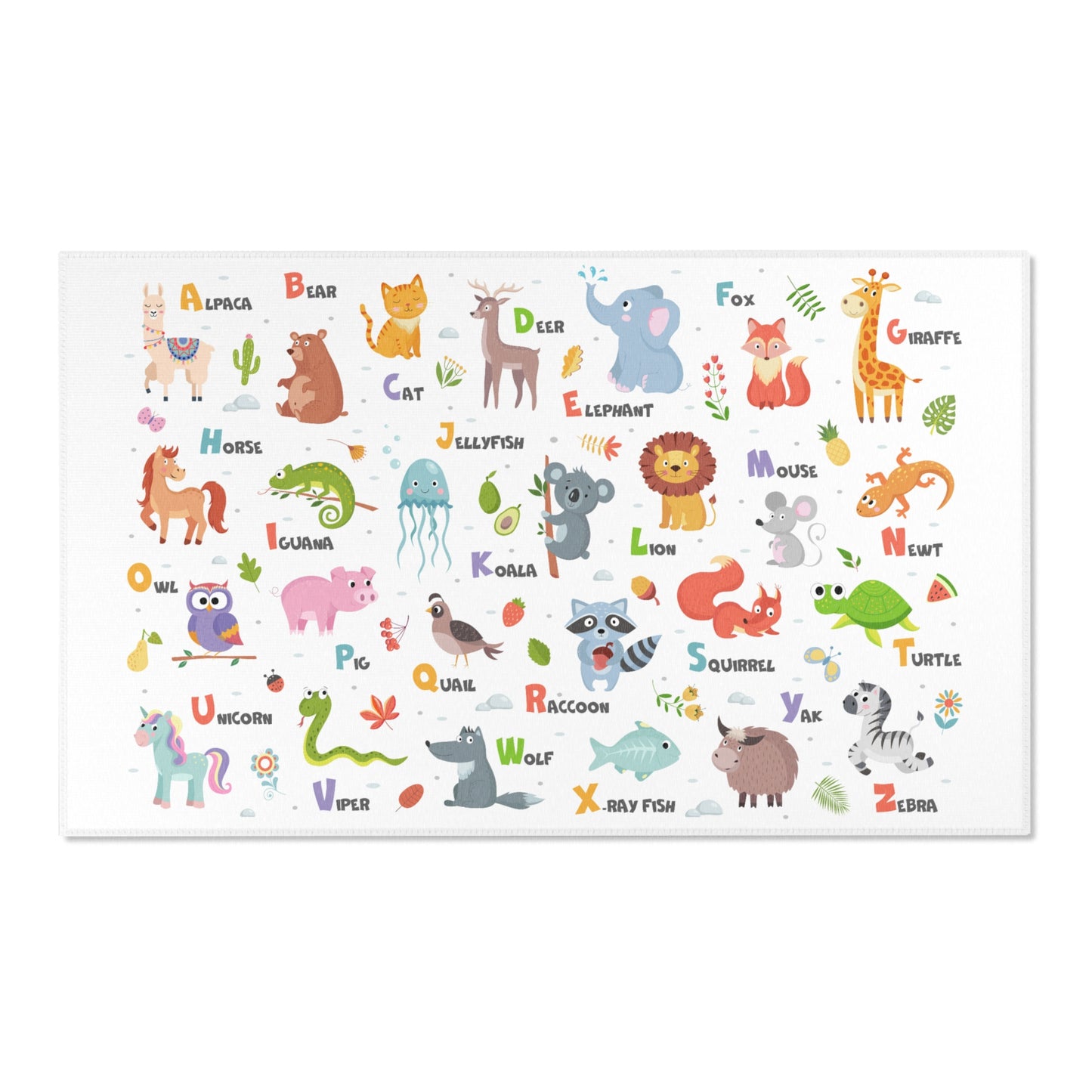 Animal Alphabet Nursery Rug Play Mat