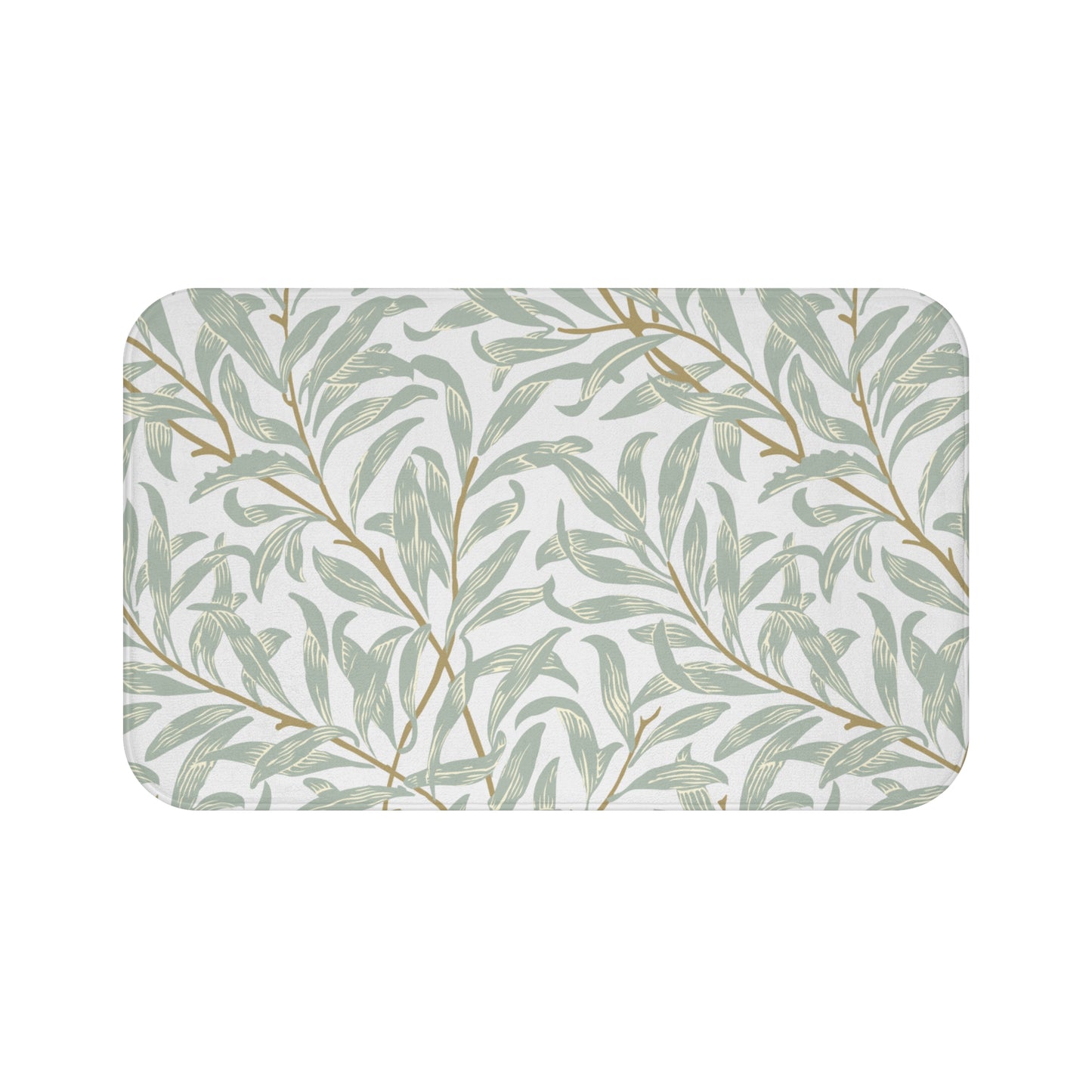William Morris Bath Mat Willow Bough Blue Green