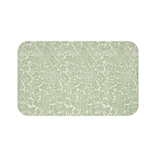 William Morris Bath Mat Bird & Anemone Sage Green