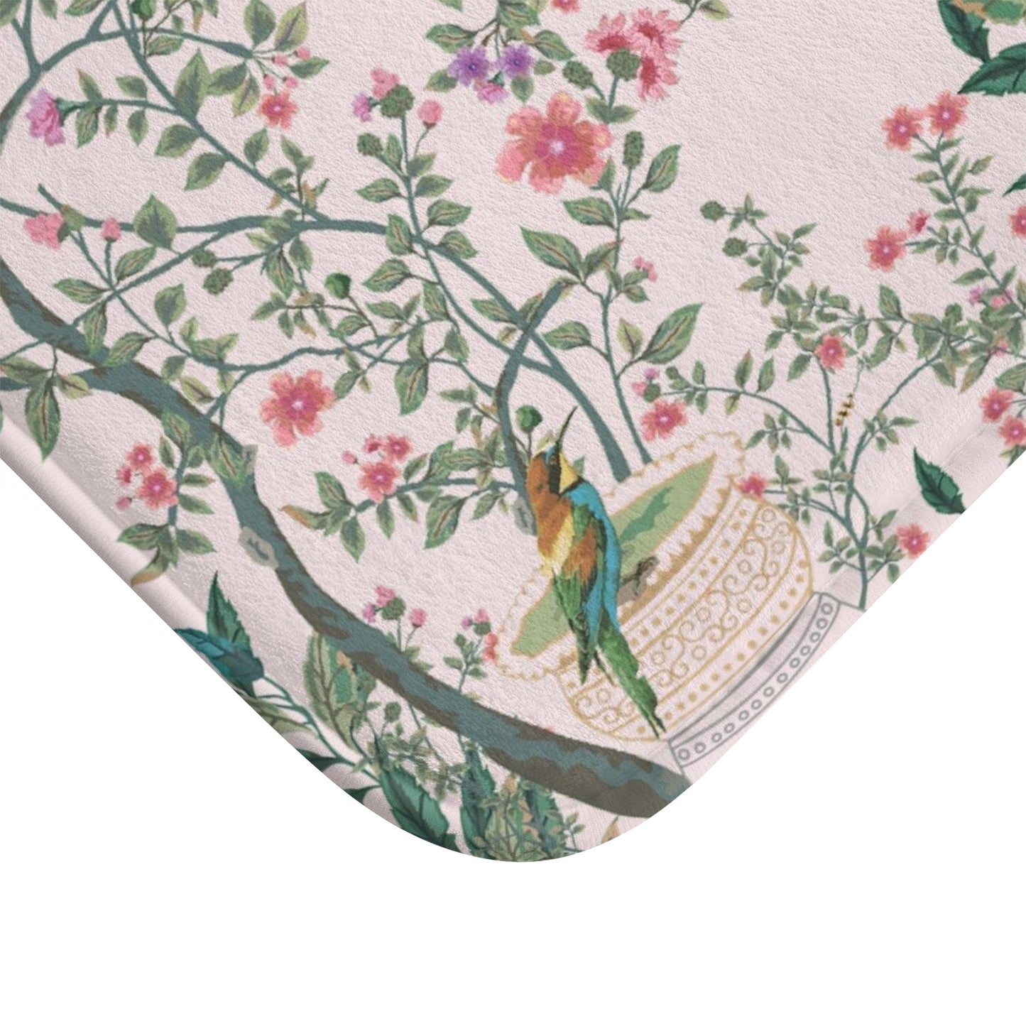 Chinoiserie Bath Mat Light Pink Fresco