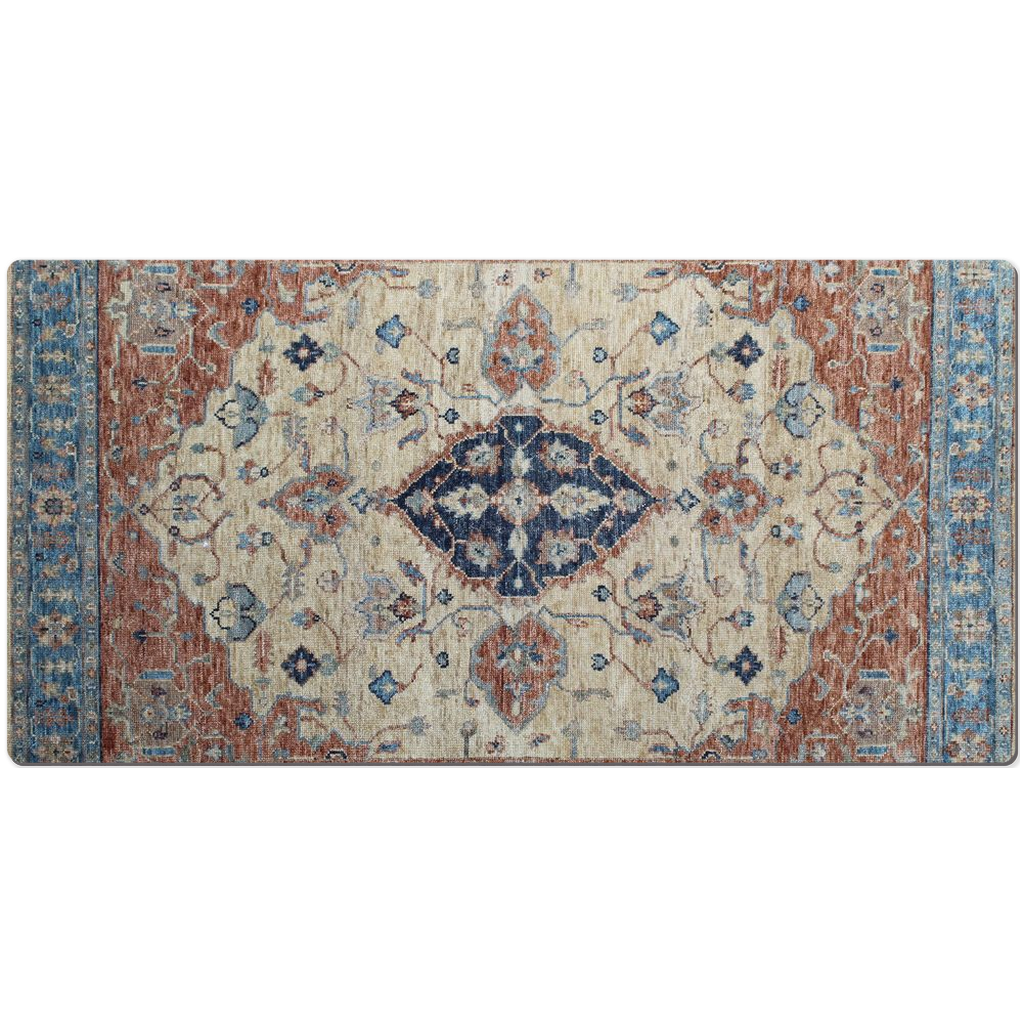 Pari Persian Desk Mat Antique Blue Red