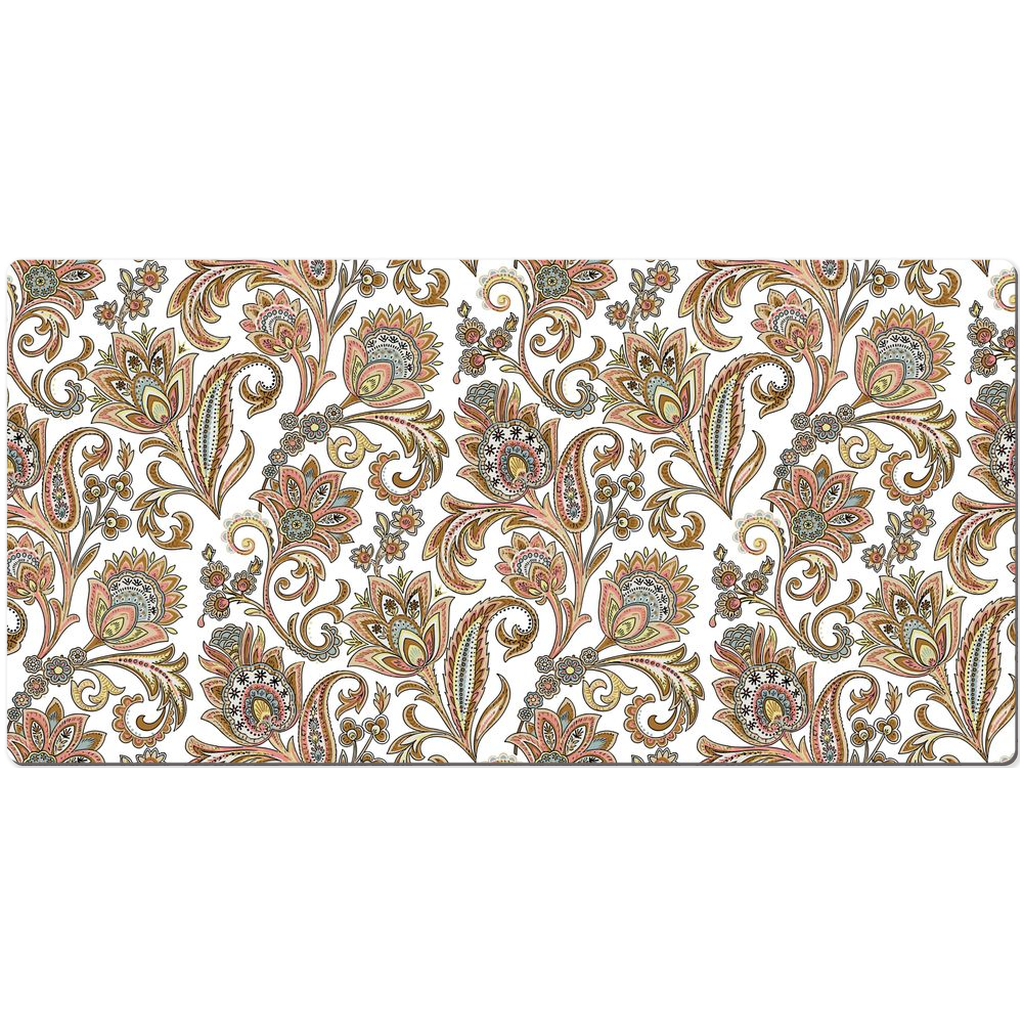 Madurai Chintz Desk Mat Rose Gold Pink Floral