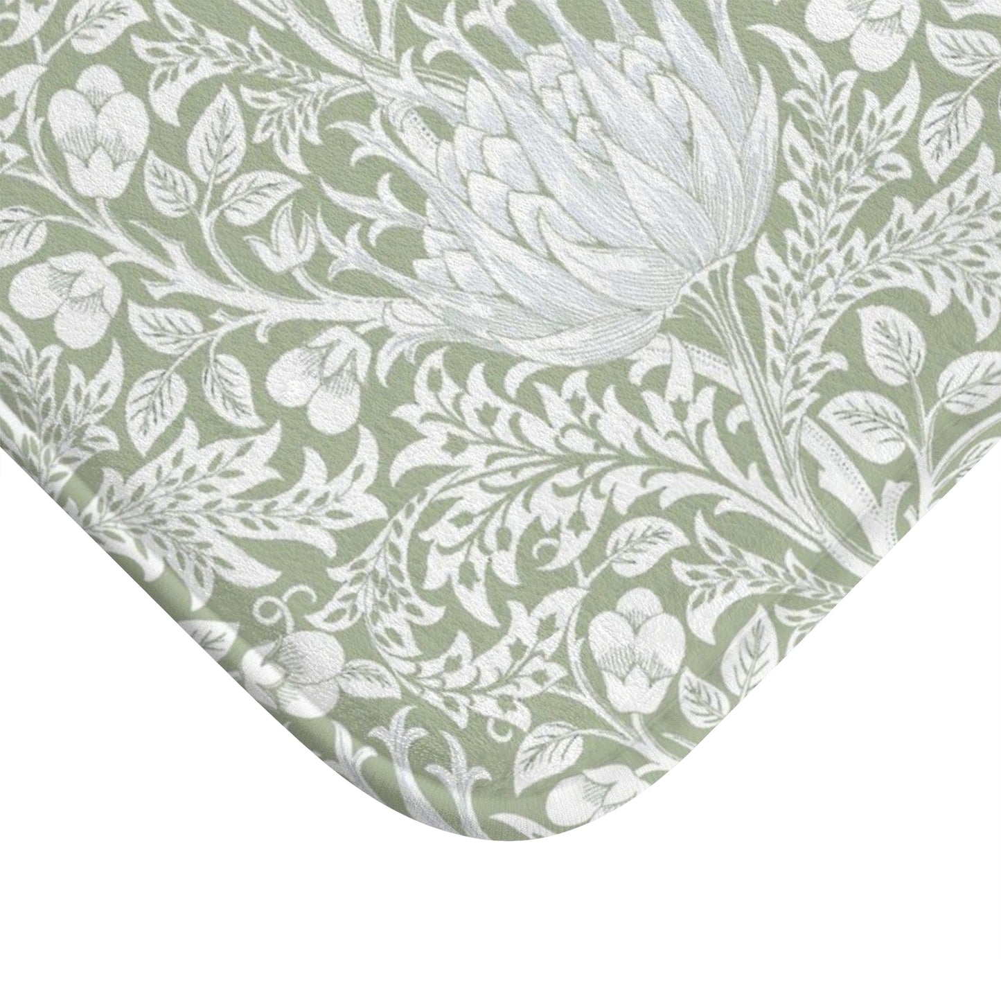 William Morris Bath Mat Artichoke Sage Green