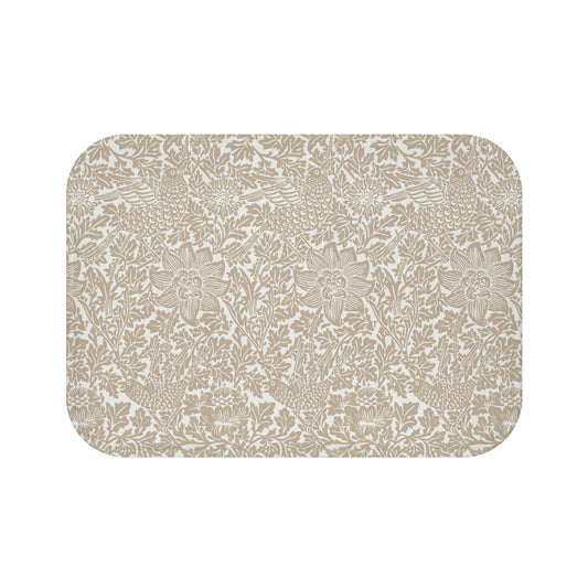 William Morris Bath Mat Bird and Anemone Beige