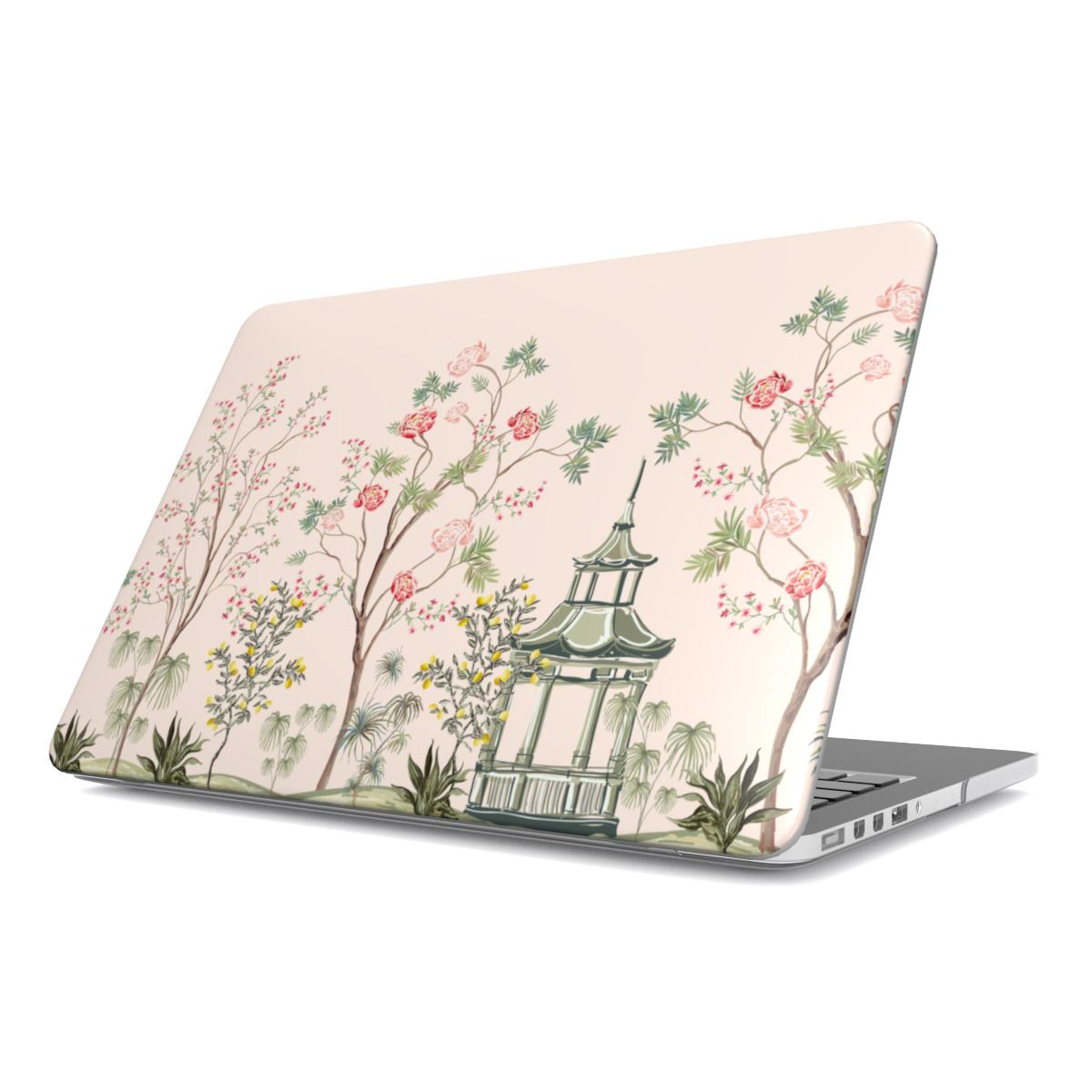 Chinoiserie Blush Pagoda MacBook Case Cover