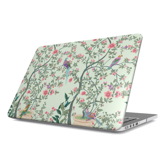 Chinoiserie Mint Green Bird Garden MacBook Case Cover