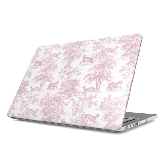 Chinoiserie Pink Tiger Toile de Jouy MacBook Case Cover