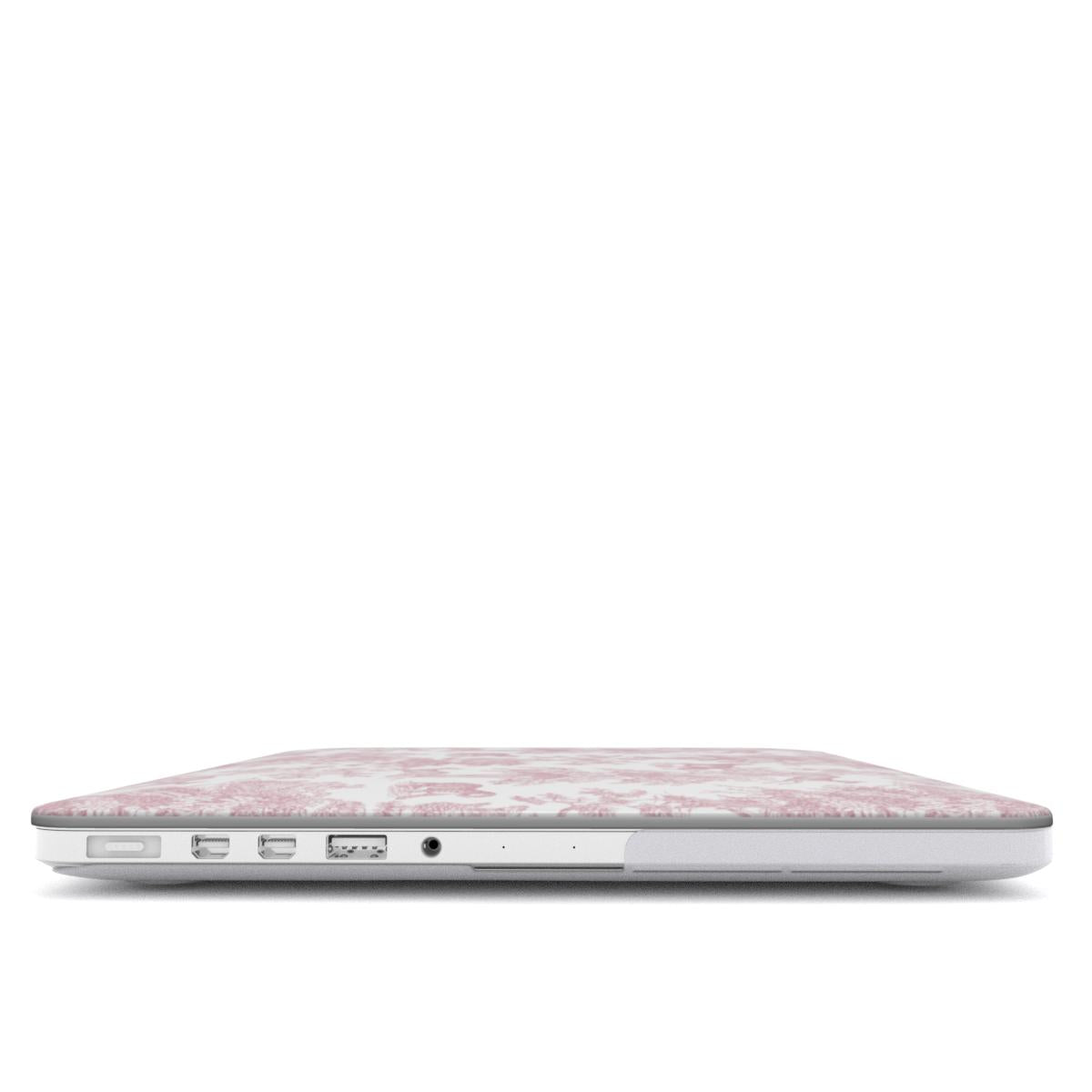 Chinoiserie Pink Tiger Toile de Jouy MacBook Case Cover