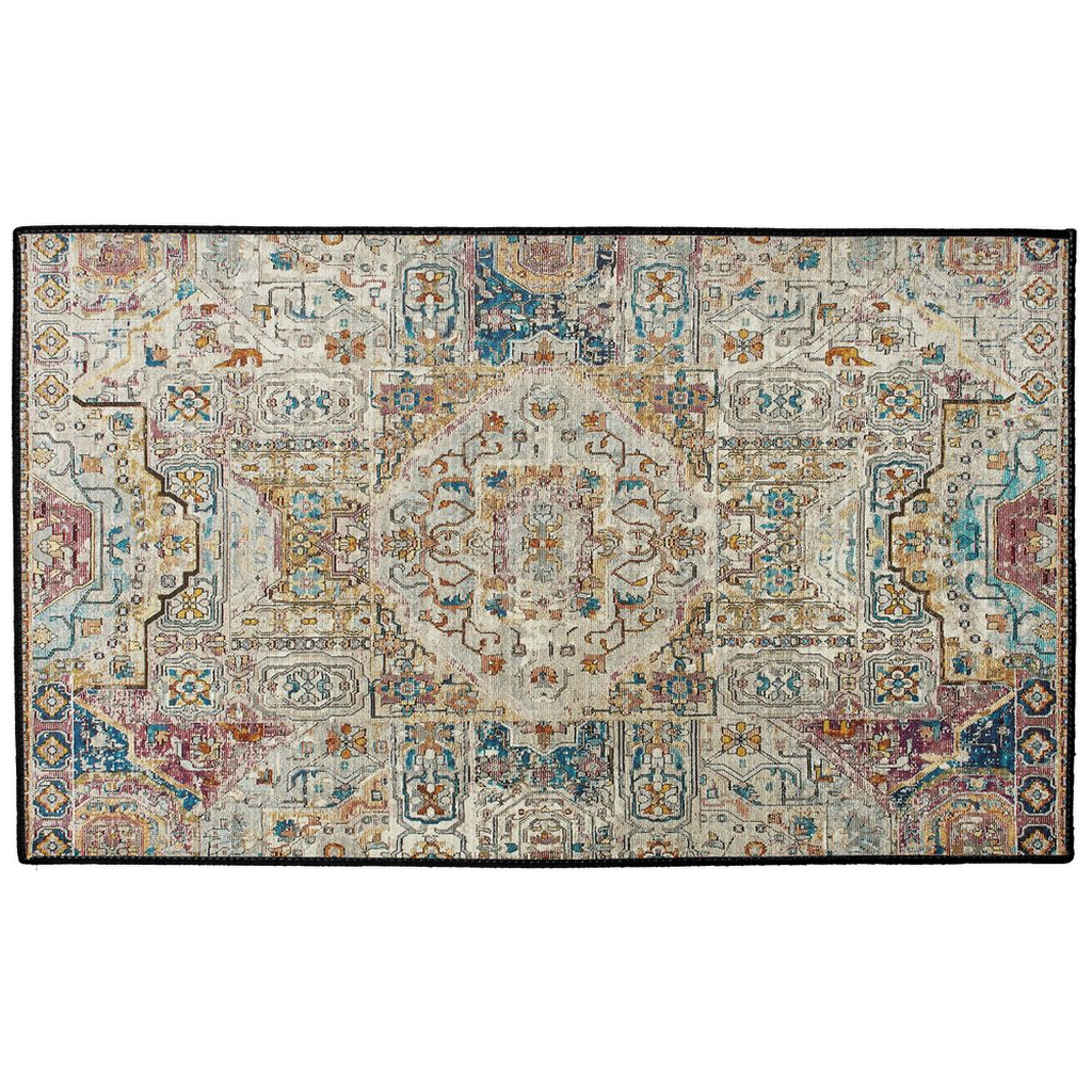 Nishapur Persian Indoor/Outdoor Floor Mat Faded Beige Spice