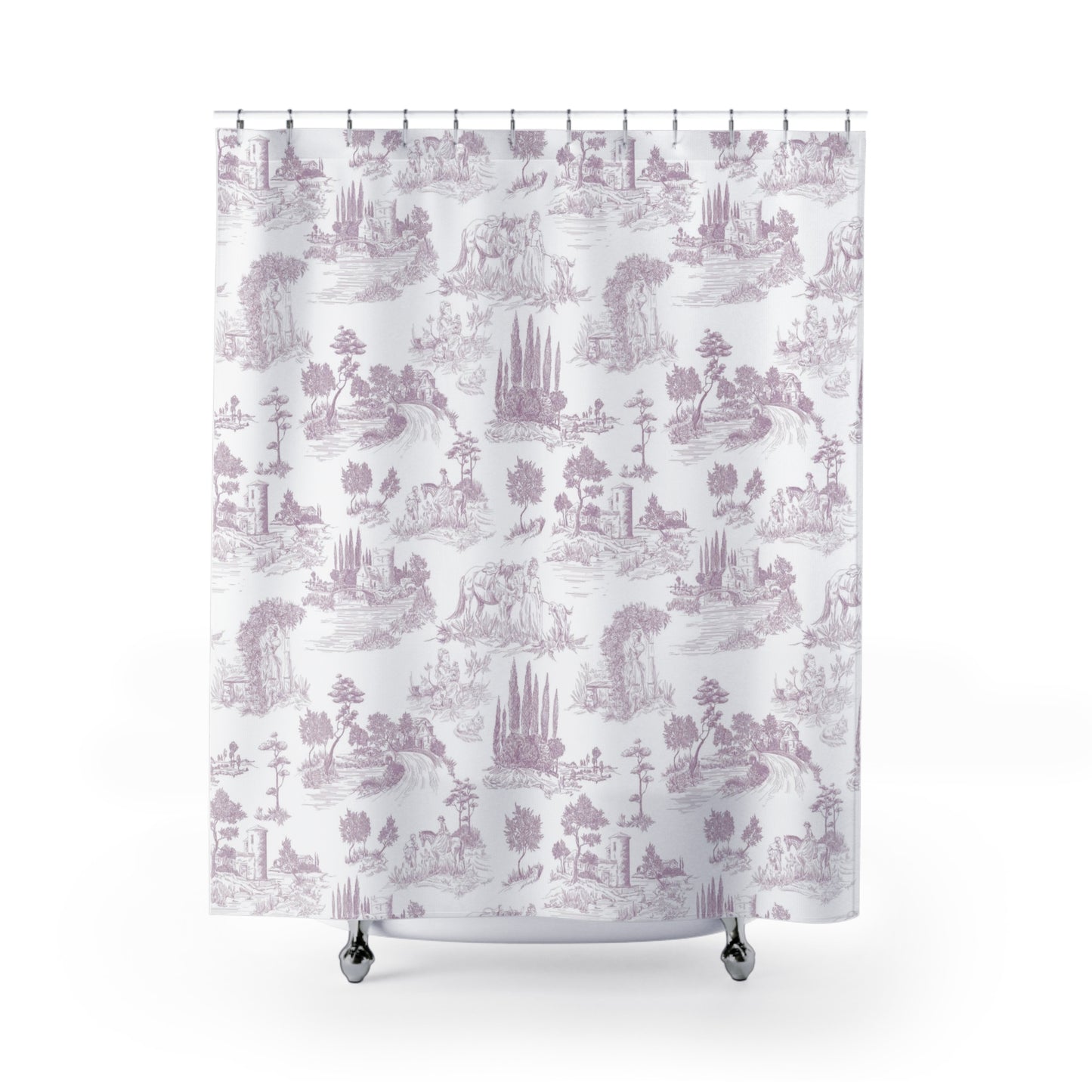 Vintage Toile de Jouy Lilac Shower Curtain