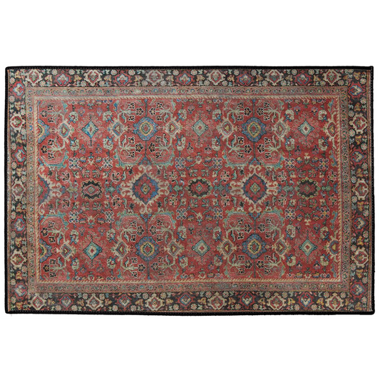 Ishtar Persian Indoor/Outdoor Floor Mat Antique Burgundy Red